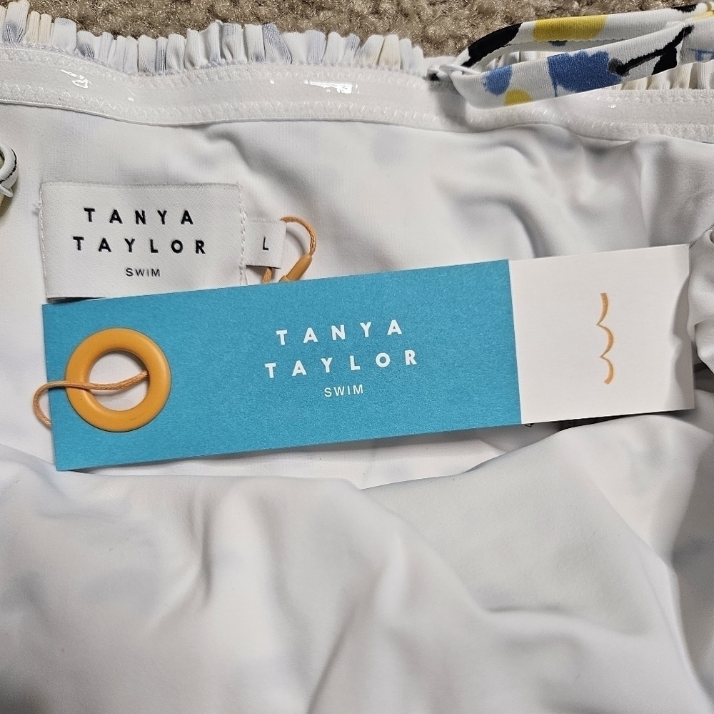 NWT Tanya Taylor Kendra Smocked One Piece Swimsuit in Poppy Fields Large - Picture 7 of 9
